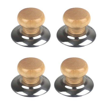 4 st knoppar i massivt trä, knopp för grytlock, knopp för grytlock, gryta