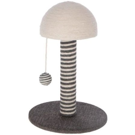 KERBL - Klösträd för katt - Stam 42 cm - FUNGHI - Grå/vit - Sisal - Bas: ø 30 cm