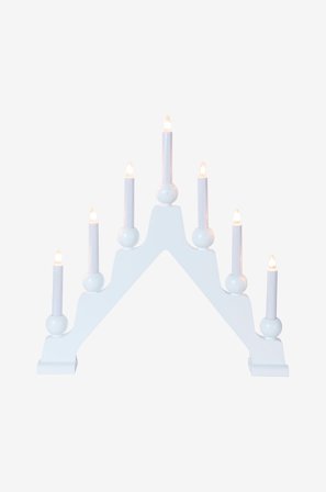 Star Trading - Trælysestage Emma - Hvid - Adventslysestager - Fra Homeroom