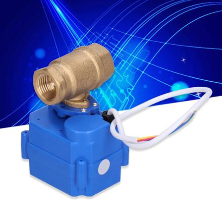 Motoriseret Kugleventil DN15 Messing Mini Elektrisk Hydraulisk Rørfittings med Indikation DC9‐24V