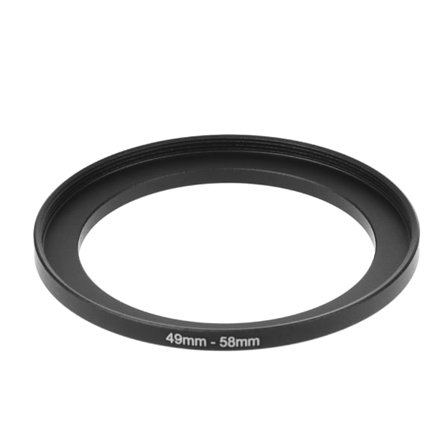 49mm till 58mm Metall Steg-Upp Ringar Objektivadapter Filter Kameraverktyg Tillbehör Ny