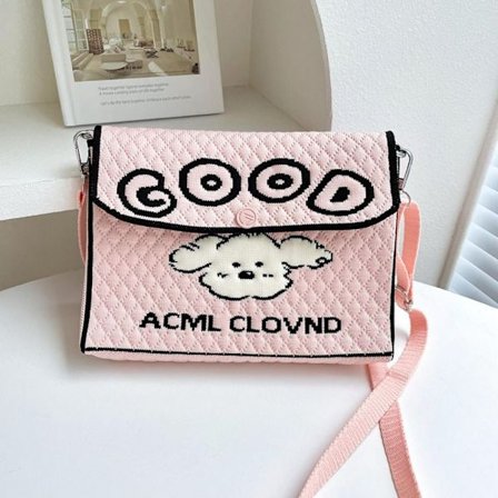 Knit Handbag Knot Håndleddsveske ROSA