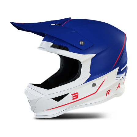 Casco Cross Shot Furious Raw 3.0 Blu-Rosso L