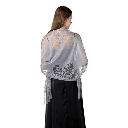 Kvinners Boho Blonder Sjal Sjal Med Dusker Myke Frynser Wraps For Bryllup Aften P