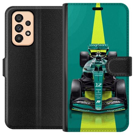 Kompatibel Tegnebogsetui til Samsung Samsung Galaxy A53 5G Aston Martin Formel 1 bil i grønt racerkoncept med moderne studiostemning