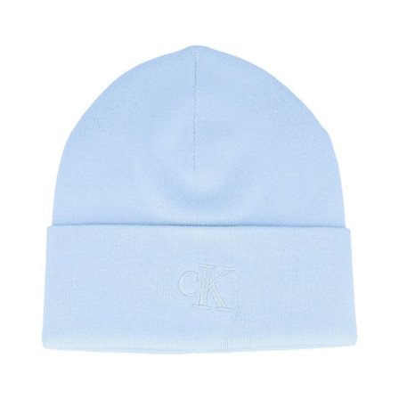 Calvin Klein - Blå cuff Beanie - Ck Fine Rib Beanie Palest Blue Cuff @ Hatstore