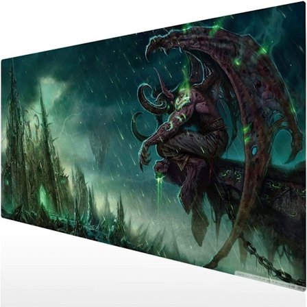 Spillmusematte, Utvidet Spillmusematte Spill, Kontor og Hjem Sklisikker Gummibaseert Bordmatte (900x400x3mm)