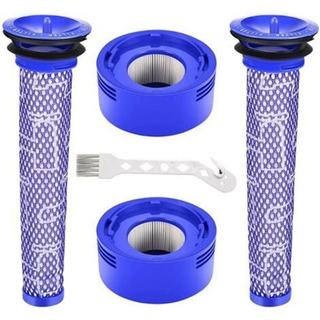 Ersättningsfilterpaket för Dyson V7, V8 dammsugare, 2 HEPA-efterfilter och 2 förfilter 965