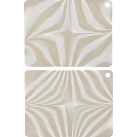 Oyoy living design Zebura kuvertbrikke, clay/hvit, 2 stk' - 'Clay/white