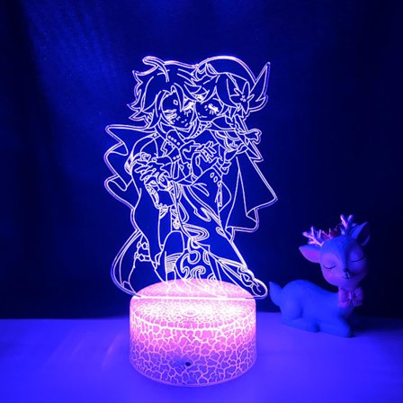 3D-lampa Genshin Impact för barns sovrumsdekoration, barnbirthdaypresent, rumsdekoration, Genshin Impact LED-lampa, nattlampa