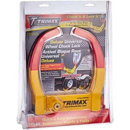 Trimax TCL65 chocklås, gul/röd, 7,25 tum