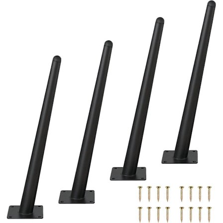 16 tum bordben Oblique möbelben Set om 4 metallbordsben Modern stil soffben Stolsben Tunga soffbytesfötter för soffa, Natt