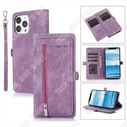 Dragkedjaetui - TD - iPhone 12 Pro Max - Stötsäker - Slitstark - Kortfickor