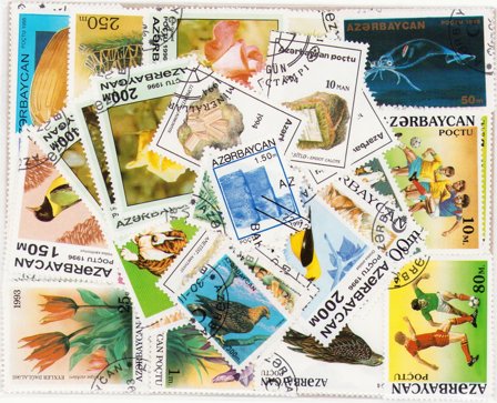 Aserbajdsjan - 62 forskellige - Stemplet