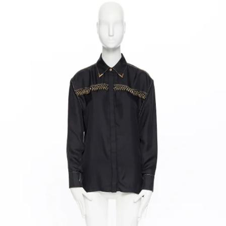 Versace Pre-owned Pre-owned Shirts , Zwart , Dames , Maat: S