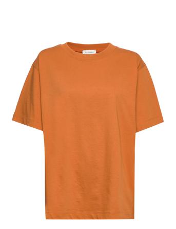 Edna T-Shirt T-shirts & Tops Short-sleeved Orange House Of Dagmar