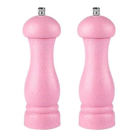 Højkvalitets salt- og peberkværn i egetræ med justerbar grovhed og genopfyldelig