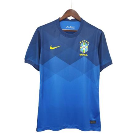 Brasilien Fotbollströja Brasilien Mönster Grafisk Blå