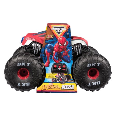 SPINMASTER Monster Jam Marvel Mega Spider-Man RC Gelände-Monster Truck, über 61cm lang, Maßstab 1:6, Superhelden-Spielzeug ab 4 Jahren