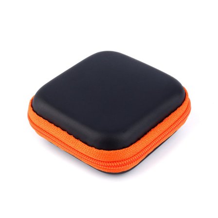 Hårt fodral för förvaring med dragkedja för SD TF-kort hörlurar hörlurar