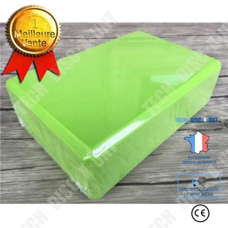 Yoga Block - TD - EVA - Kork - Grön - Fitness - Träningsverktyg