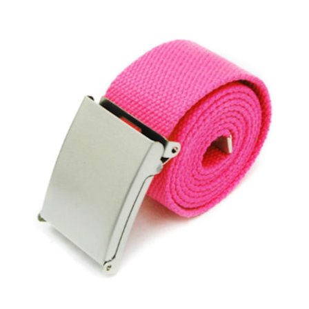 Belte i cerise / rosa lerretstoff unisex justerbar lengde