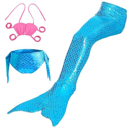 5-9 år Flickor Sjöjungfru Baddräkter Badkläder Semester