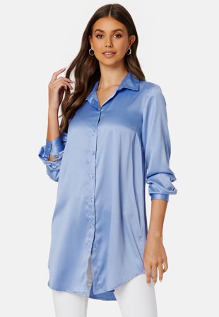 BUBBLEROOM Nicole long shirt Light blue Klær