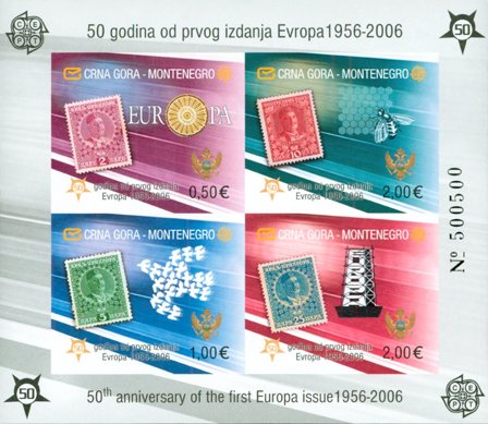 Montenegro 2006 - EUROPA - Miniark MICHEL 2b - Utakket - Postfrisk