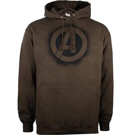 Avengers Herr Stencil Hoodie Xxl Olive