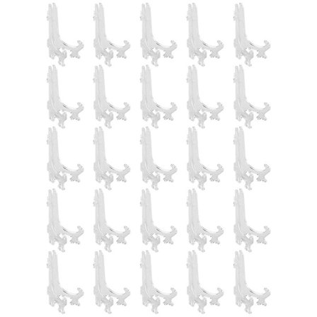 25 stk Klar Staffeli Stativ Rund Tallerken Stativ Bilder Display Stativ Transparent Tallerkenholder