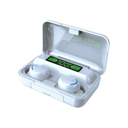 Trådløse Bluetooth 5.1 IPX5 Vanntett Ørepropp Hodetelefoner Med Oppladbart Etui, Kraftig Surround Stereo Bass Og Støydemping