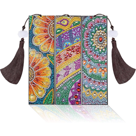 Diamantmaleri Bokmerke Diamant Duskkvast Perlemaleri Bokmerke Diy Perle Bokmerker Lær Duskkvast Bokmerke