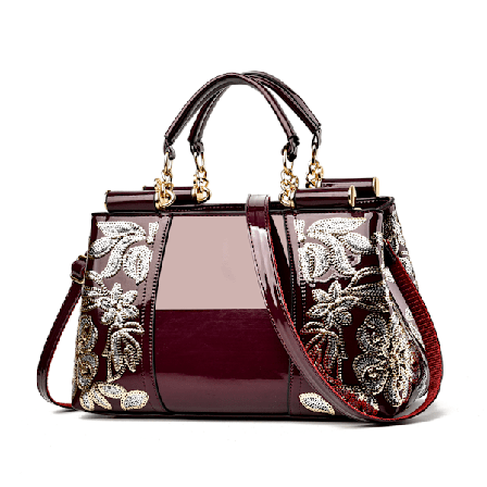 Handväskor för kvinnor Lackläder Designer Handväska Lämplig för Shopping Fest Dagligt Bruk (Lila)