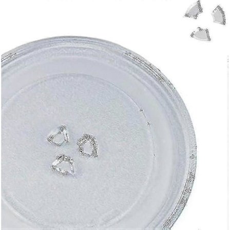 Universal Mikrobølgeovn Drejetallerken Glasplade Med 3 Fiksturer, 245 mm