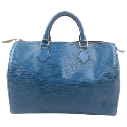 Louis Vuitton Vintage, Pre-owned Leather louis-vuitton-bags Blauw, Dames, Maat:ONE Size