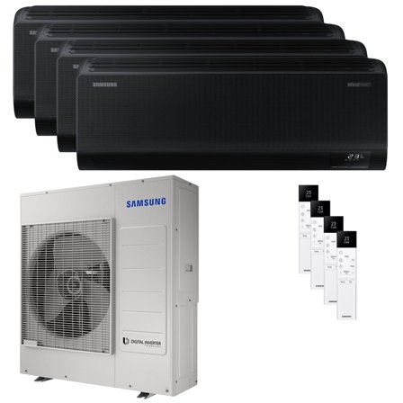 Condizionatore Samsung Windfree Black quadri split 9000+12000+12000+12000 BTU inverter A++ wifi unità esterna 10 kW