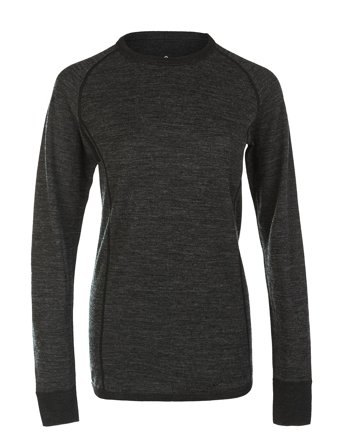 Brandi W Merino Wool Baselayer Top Grey Whistler