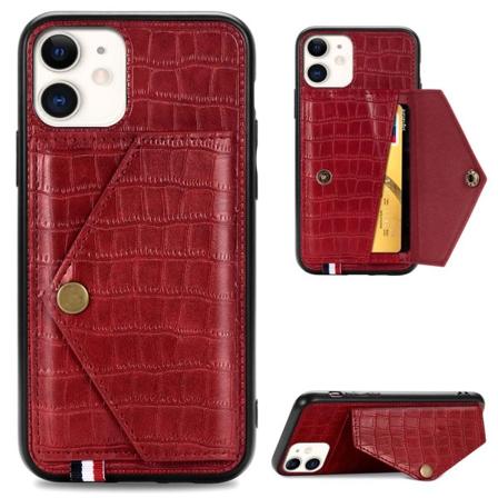 TG Elegant Ohut Kotelo Korttitaskulla - iPhone 11 Punainen