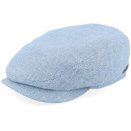 Stetson - Blå flatcap Keps - Driver Virgin Wool/Linen Soft Blue Flat Cap @ Hatstore
