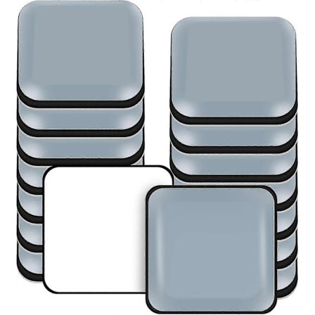 Huonekaluliukuesteet, 16 kpl PTFE Teflon neliönmuotoisia itseliimautuvia huonekaluliukuesteitä, raskaiden huonekalujen siirtämiseen sileillä 