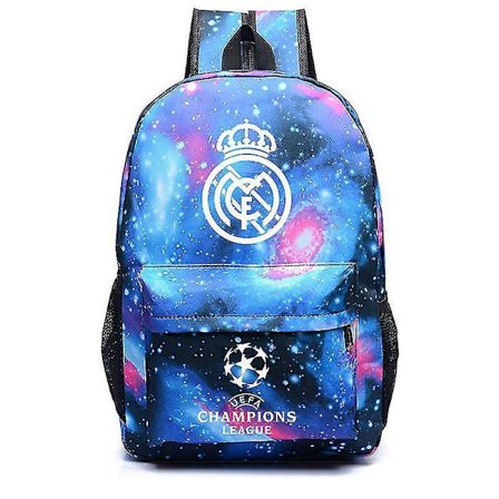 Star Real Madrid Uefa Champions League Shoulder Bag Fan Backpack Student Schoolbag Storage Bag