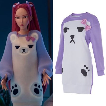 Demon Hunter Mira Pyjamas Kostume | Lilla Bjørn Nattøj Outfit til Fest & Cosplay-