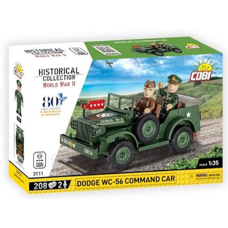 Maquette - COBI - DODGE WC-56 COMMAND CAR - Plast - Grøn - Til børn fra 6 år