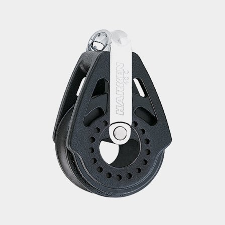 Einfachblock Harken Carbo Air 40 mm, fest, gleitgelagert, passt für Leinen Ø6 - 10 mm - Boot