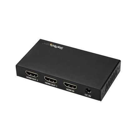 StarTech HDMI Splitter - 2-Port - 4K 60Hz - HDMI Splitter 1 In 2 Out - 2 Way HDMI Splitter - HDMI Port Splitter (ST122HD202) - video/lyd-splitter - 2