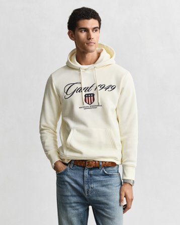 GANT Herren 1949 Graphic Hoodie (XXXL) Weiß