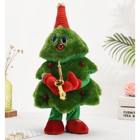 Elektriska Leksaker Juldockor Dans Och Sjung Tomten, 40 Cm