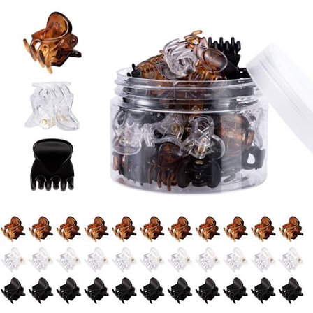 Hårklemmer - 36 stykker 3 farger - Mini størrelse 1/2 tomme - Sterkt grep for barn og voksne