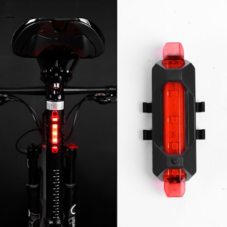 Cykelljus LED vattentät bakljus bakre USB uppladdningsbar B